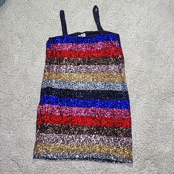 GAP Dresses & Skirts - Women's GAP “Crazy Stripe” Sequin Party Holiday Cocktail Dress Size Small